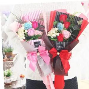 수국캔디부케 핑크 졸업식 꽃다발 사탕부케 생일 재롱잔치