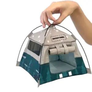 강아지 야외 캠핑텐트 애견 사계절 방수 접이식 어린이용 소형 텐트