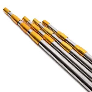 스테인레스 다용도 낚시 은막대 폴대 갯바위 유터 뜰채대 골든 5m 5단