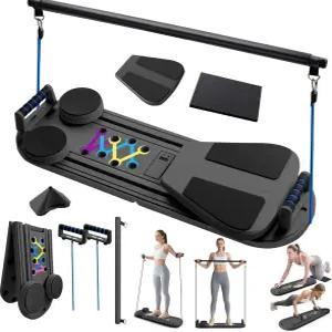 6 in 1 필라테스 보드 다목적 리포머 세트 접이식 복부 가정용 운동 기구 복근 코어