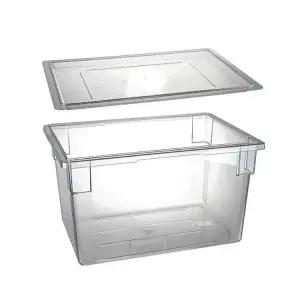 업소용 투명 대형 통 야채 용기 사각 바트 플라스틱 64L 660 x 457x305mm