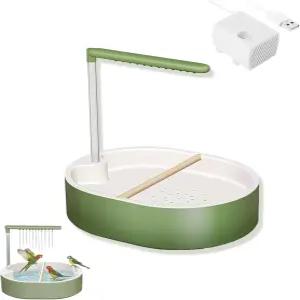 자나듀드 앵무새 샤워기 펌프가 있는 자동 잉꼬 새 목욕기 대형 조류 샤워 분수 애완용 잉꼬용 코누레