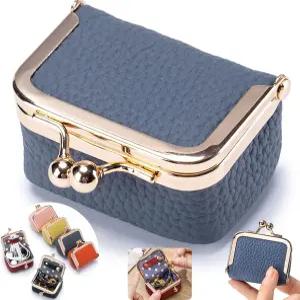 정품 가죽 미니 주얼리 박스 빈티지에서 영감을 받은 여행용 정리함 키스 락 여성용 컴팩트 링 귀걸이 반지