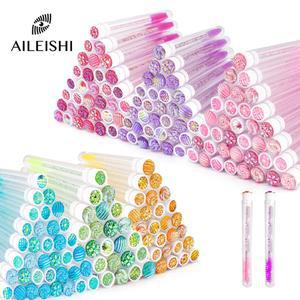 10 50PCS 일회용 속눈썹 보관 래쉬 방진 브러쉬 튜브 마스카라 스풀리 재사용 가능한 메이크업 완드 도구