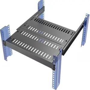 BreezeHug 1u 통풍형 4포스트 조절식 서버 랙 범용 트레이 조절 가능한 장착 깊이 1631인치 19인치