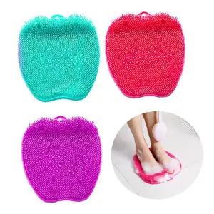 욕실 발 각질 제거 브러시 실리콘 매트 샤워 풋케어 발마사지 발바닥 뒤꿈치 각질