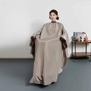 길이 180CM 헤어 커팅 가운 미용 소매 미용사 로브 이발용 방수 원단