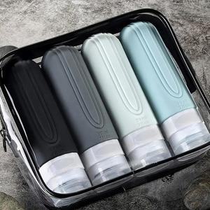 휴대용 4PCS 90ML 실리콘 리필 세면 짜기 용품 액체 튜브 방지 누출 세트 여행