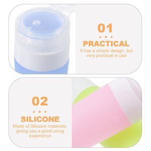 4PCS 디스펜서 세트 80ML 페이스 실리콘 블루 재사용 핑크 가능한 에멀젼 클렌저 바디 로션용 그린 워시 샴푸