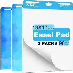 끈적끈적한 미니 이젤 패드 13x17 인치 30장/패드총 90장 교사용 셀프 스틱 테이블 상판 플립 차트 용지