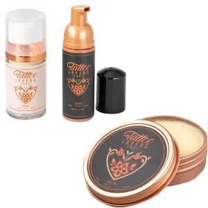 타투 애프터케어 살브 크림 폼 비누 3팩 번들 보습제 세트는 피부 치유를 촉진하고 발적 딱지 치유 속도를