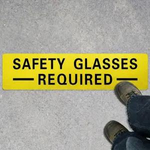 페이피야 안전 안경 필요 바닥 표지판 6x24인치 PPE 눈 보호 스티커 창고 공장 작업장용 미끄럼 방지 접착