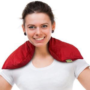 KOYA 내추럴 벨벳 히팅 패드 전자레인지 근육 생리통을 위한 체리 피트 스톤 씨드 베개 히트 따뜻한 촉촉한 온열 레드 DS 3M