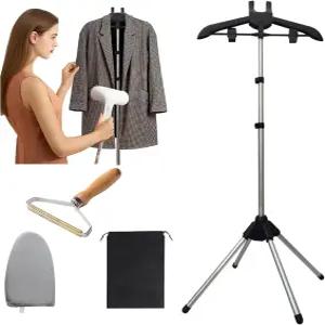 스탠드가 있는 의류용 의류 찜기 스탠드 랙 다림질 장갑이 접이식 다리미 여행 및 가정용 다림질에