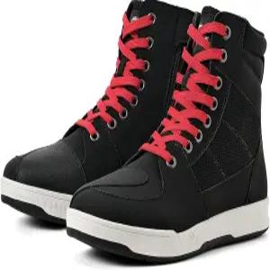 볼레니 오토바이 라이딩 슈즈 로드 스트리트 모터크로스 남성용 보호 부츠 캐주얼 통기성 파워스포츠 블랙