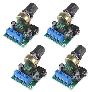 DWEII 4Pcs LM386 10W 미니 전력 증폭기 보드 오디오 증폭기 모듈 DC 3-12V 볼륨 조절 가능 제어
