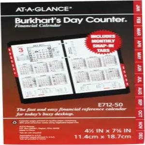 AT-A-GLANCE 버크하트 데이 카운터 데일리 데스크 캘린더 리필 2017 4-1/2 x 7-3/8 (E712-50)