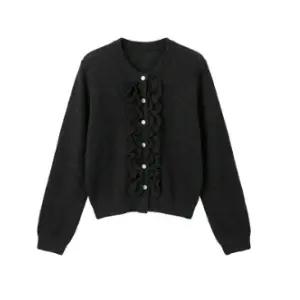 [롯데백화점]더모스트 모헤어 프론트 프릴 가디건 (OI03CD009)