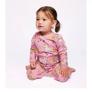 [쁘띠팔레](강남점)-(신세계 강남) 스마포크- 울름 말 무늬 긴팔 바디수트 우주복