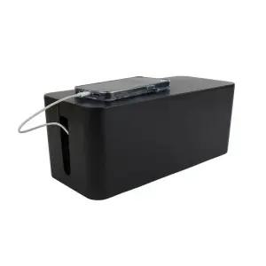 [라일리] Rly 전선보관 케이스 블랙 중형 크기 깔끔 정리 박스