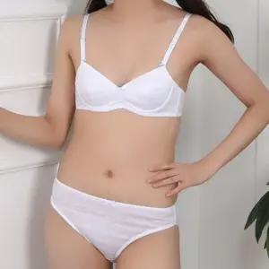 [라일리여성언더웨어] Rly 무늬패턴 브라팬티세트 와이어 나비리본 3단계 Z