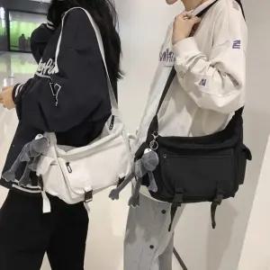 캔버스 (덥석덥석) 크로스백 학생 메신저백 캐주얼