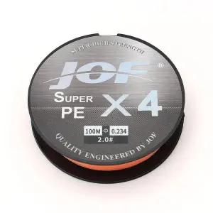 PE 낚싯줄 2호 100m JOF 오렌지 4합사라인