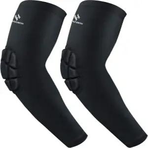 호프포스 2PCS 패딩 팔꿈치 소매 압박 팔 보호 지지대