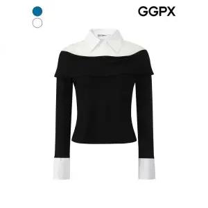 GGPX 오프 배색 카라 셔츠 GQ2SH044F 1205350