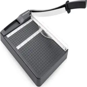 종이 커터 트리머12 절단 길이의 헤비 듀티 단두대 슬라이서 안전 가드 및 블레이드 잠금 장치 12장 용량