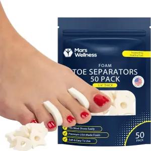 여성용 및 남성용 프리미엄 폼 토 분리기 - 미국산 옥수수 블리스터 해머 릴용 스페이서 1/4 인치(50 팩)