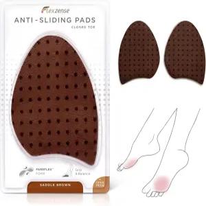 플렉스젠스 미끄럼 방지 패드 클로즈드 토 지지 쿠션 및 발 미끄러짐 감소 1켤레(새들 브라운)