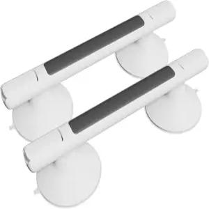 넬리커 욕조 및 샤워용 안전 바 (2개 팩) 노인 거동 불편자를 위한 샤워 핸들 12.2인치 흡착식 핸디캡 벽