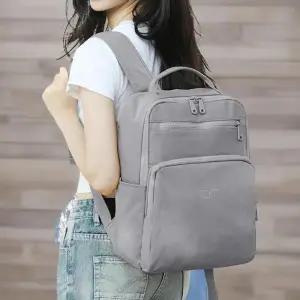 [신상오픈런]여성 캐주얼 컬러 지퍼 포켓 사각형 백팩 (41267236)