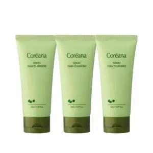 코리아나 녹두 클렌징폼 풍부한 거품 순한 저자극 폼클렌징 3개