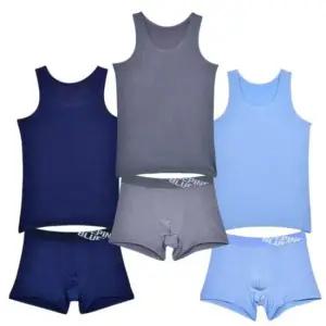 남자여름팬티세트 남자 인견 런닝팬티세트 상하의 민소매 드로즈 3세트