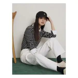 빈폴 레이디스 Essential 코튼 스트라이프 긴소매 티셔츠 블랙 BF6241E115 1213843