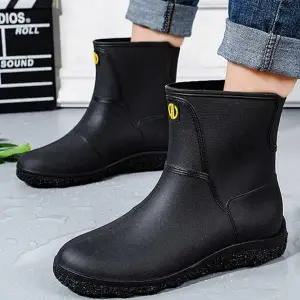 [룽스]장화 레인 슈즈 보온방한용레인부츠 코디