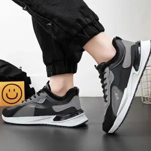 남성용 겨울철 데일리 털 안감 캐주얼 운동화