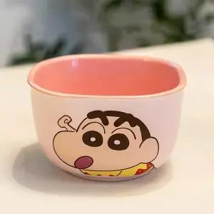 짱구 사각 투톤 세라믹 공기-핑크