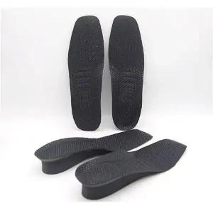 [룽스]라텍스깔창 키높이 지압 기본 깔창 검정 3cm