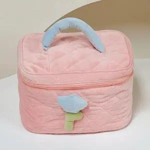 [룽스]패브릭 파우치 가방 다용도파우치 핑크