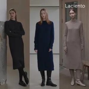 론칭가 99000원 라씨엔토 Winter 라쿤 울 블렌드 니트 원피스 1종1130932