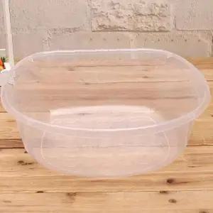 다용도 투명 D형 씽크대야 플라스틱대야 세숫대야