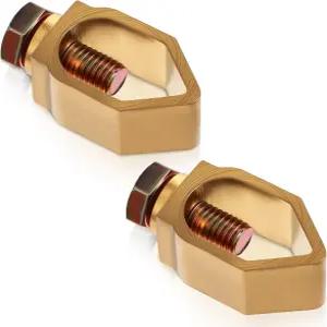 2 팩 접지봉 접지용 로드 홀더 클램프 매장용 1258에 직접 빨간색 구리 적합합니다 CP58 58u2019u2019