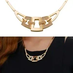 14Kgp 볼드 스퀘어 큐빅 럭셔리 패션 목걸이 US 악세사리