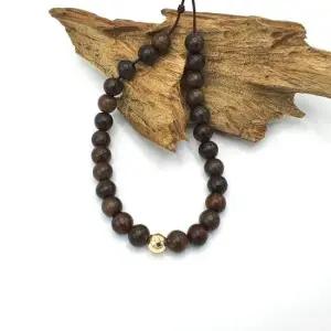 부모님선물 자연산 침향팔찌 침향볼8mm/금볼8mm(1ea)