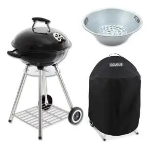 애플47베이직 숯통+커버 세트 바베큐 그릴 훈제 숯불 캠핑