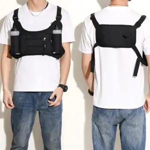 라이딩 체스트백(블랙) 확장형 스포츠 러닝가방