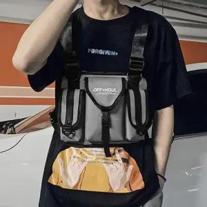 테크웨어 체스트백(그레이) 라이딩 러닝가방 스포츠